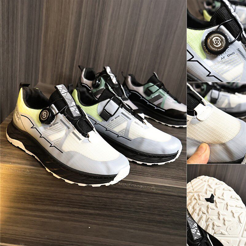 99刀走老美【科技旋转系带系统】春秋男士无痕胶印透气运动休闲鞋