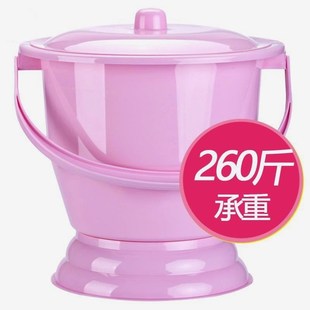 尿桶大人家用卧室小便孕妇尿盆尿壶女用夜壶带盖S手提式马桶坐便
