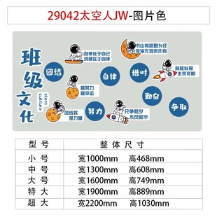 班级文化墙贴纸教室布置装 饰黑板报神器初高中开小学自习励志标语