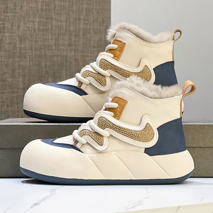 雪地靴女款冬季2023新款厚底松糕高筒鞋保暖休闲短靴加绒加厚棉鞋