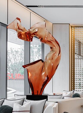 售楼处酒店大堂大型落地雕塑客厅电视柜摆件入户门玄关艺术装饰品