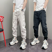 宽松哈伦潮牌束脚裤 薄款 时尚 休闲修身 男裤 子男夏季 简约高级美式 裤