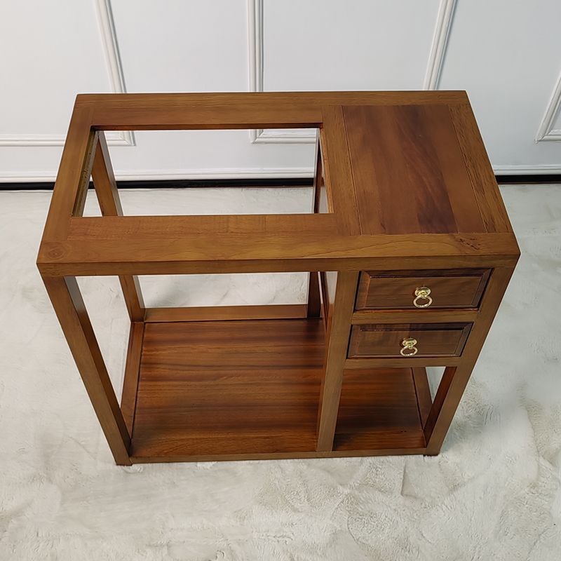 lw0实木茶水柜烧水壶一体家用胡桃木侧边柜客厅靠墙茶台茶桌沙发