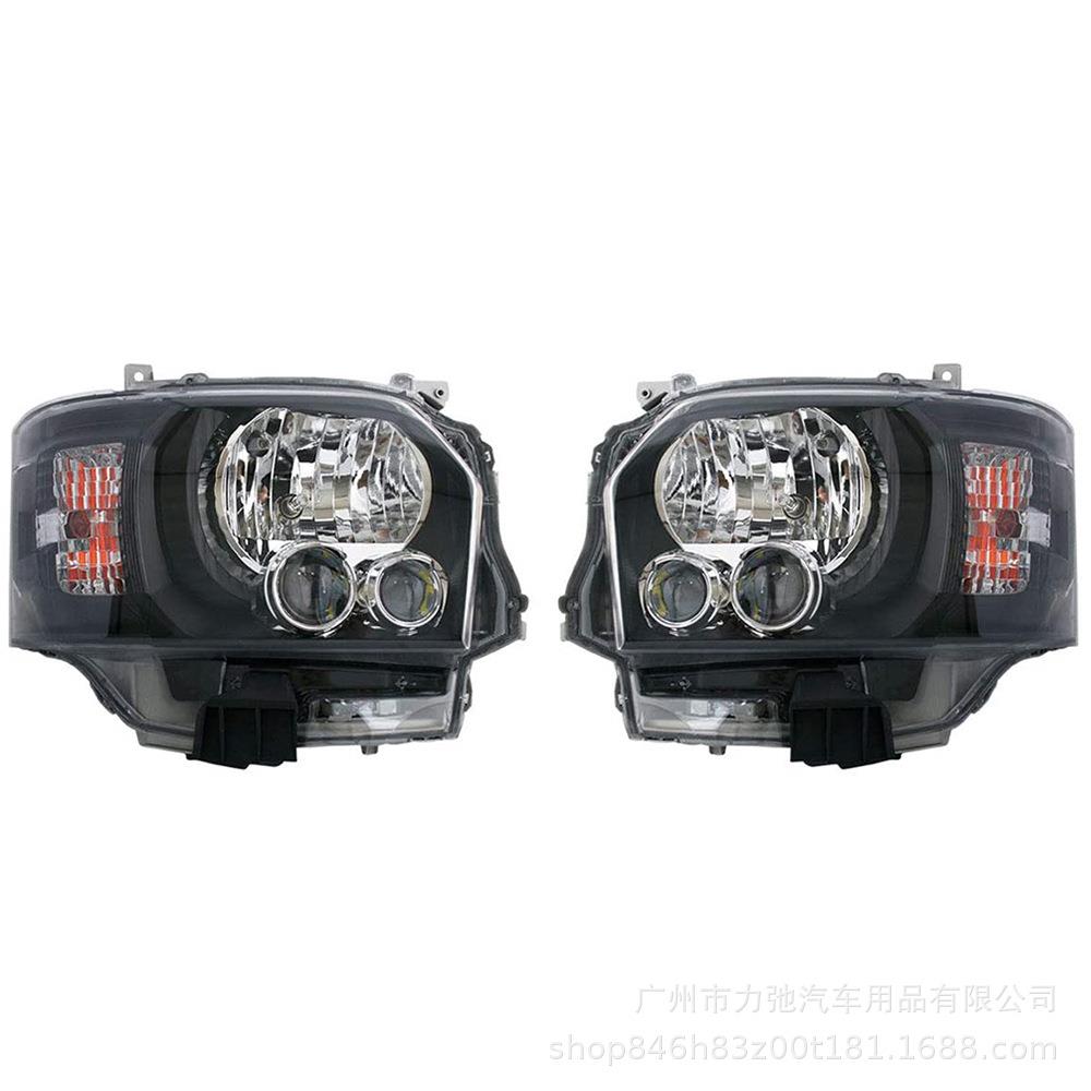HIACE200适用于丰田海狮2014-2018款改装款式黑色透镜款头灯