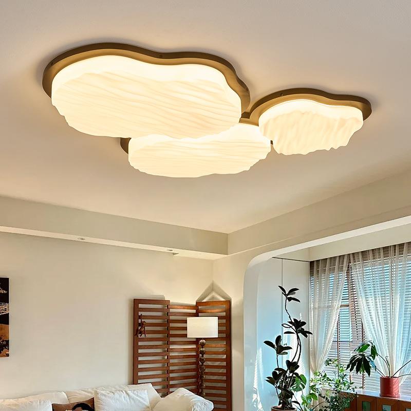 法式奶油风客厅灯全光谱护眼云朵卧室吸顶灯2025新款创意全屋灯具