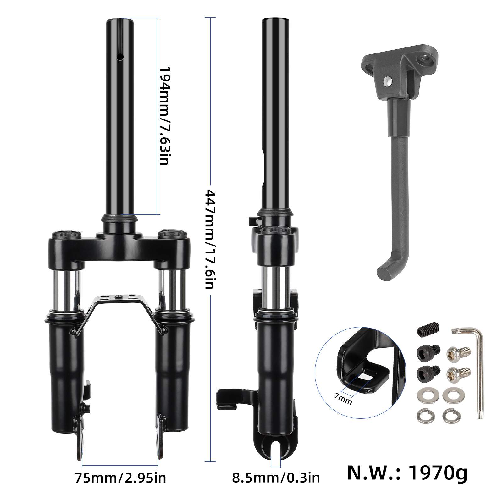 Max G30 Pro共享电动滑板车前减震9号车型前置避震器改装零配件