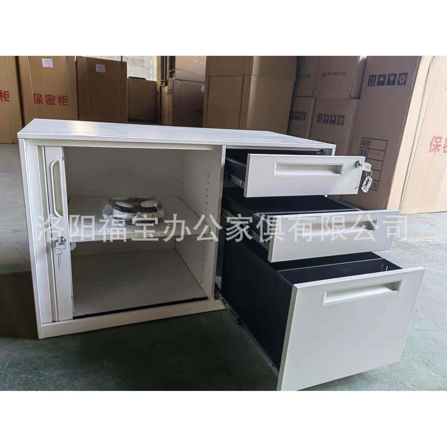 外贸出口拆装文件柜办公柜办公桌下移动矮柜卷门活动柜生产