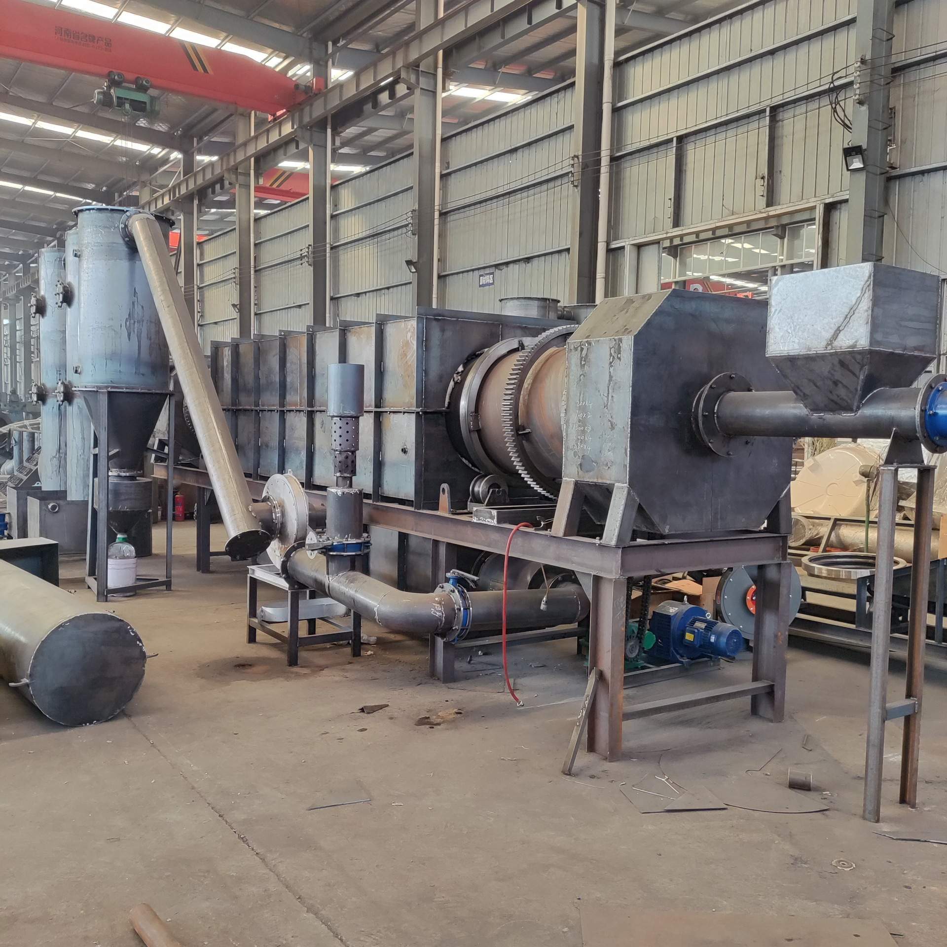 高温连续炭化椰壳稻壳核桃等物料 树皮锯末竹子炭化炉 木炭机