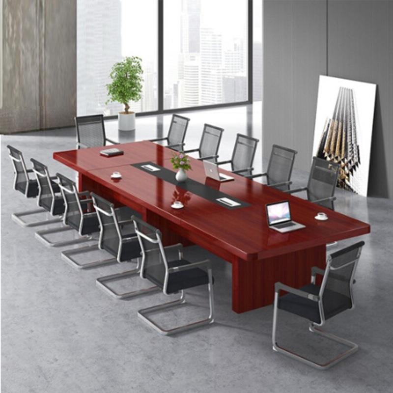 大型多人会议桌现代简约广东条形会议桌桌椅组合办公室培训桌子