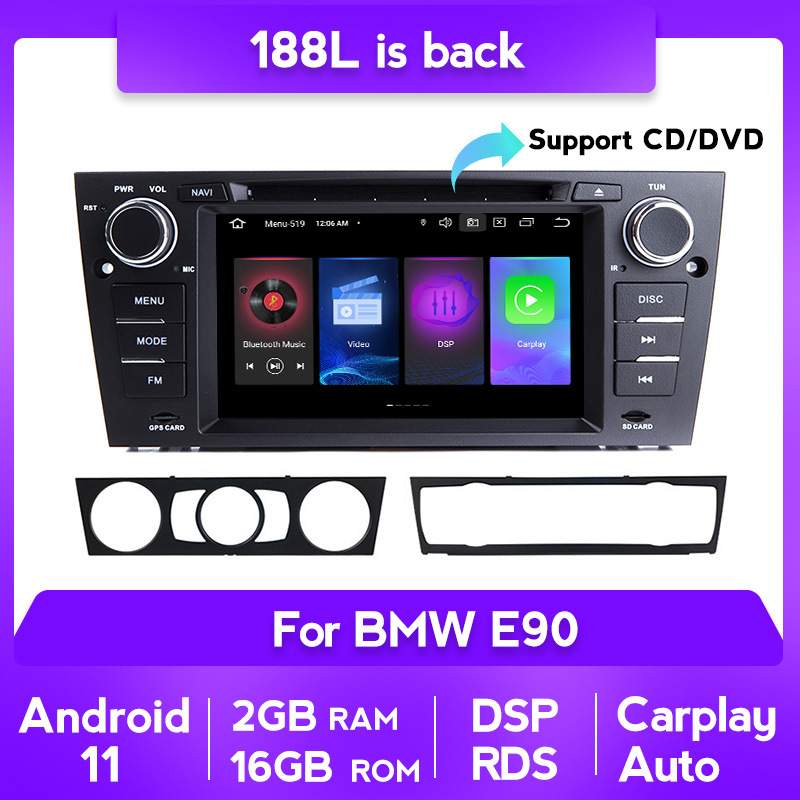 适用于宝马E90 E91 E92原车风格车载导航一体机安卓大屏DVD 4+64G