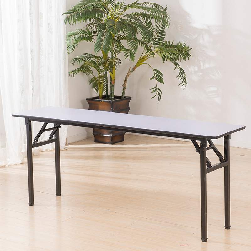 签到桌组合型办公桌椅现代简约会议桌椅组合会议室白色培训桌