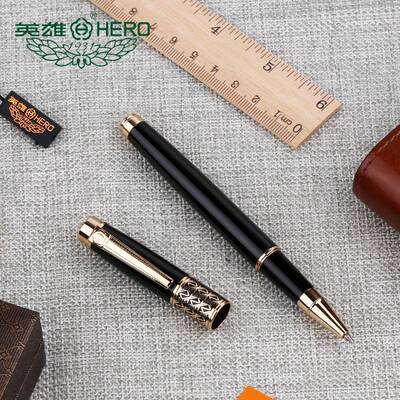 英雄签字笔1311商务宝珠笔男女士办公中性笔签名黑色公司logo刻字