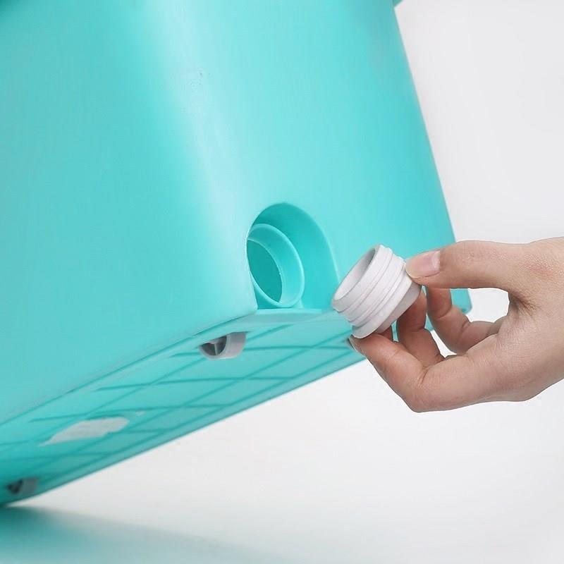 7YX接水桶带下排水44cm地拖桶大号加厚长方形洗拖把桶挤水桶