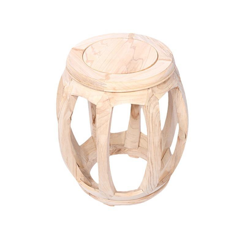 全实木古筝凳香樟木古筝凳子鼓凳白胚明清古典绣墩家用43cm高