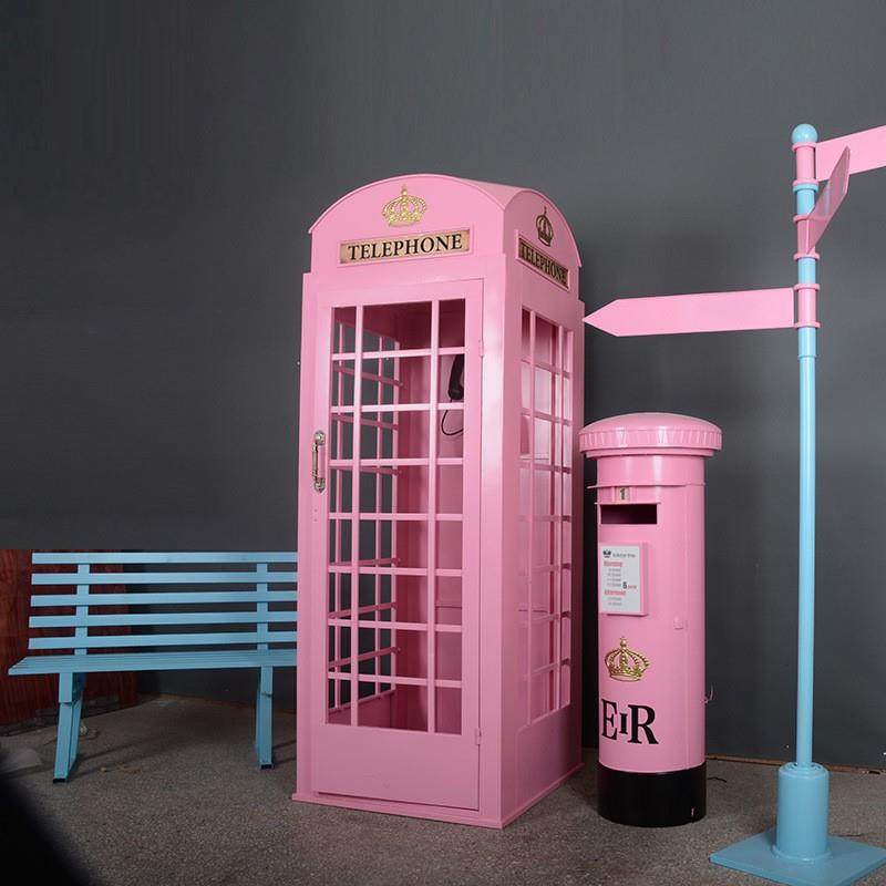 英伦复古电话亭邮筒路牌指示牌景观双人长椅套装家装直销,金属材料及制品,金属加工件/五金加工件,淘宝优惠券,粉丝福利购,淘宝优惠卷