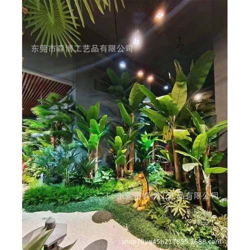 仿真植物装饰大型龙血树假绿植楼梯底下造景室内景观盆栽