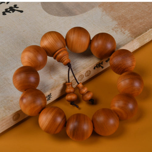 太行崖柏陈化高油圆珠15，18，20单圈手串透光手链男女同款间