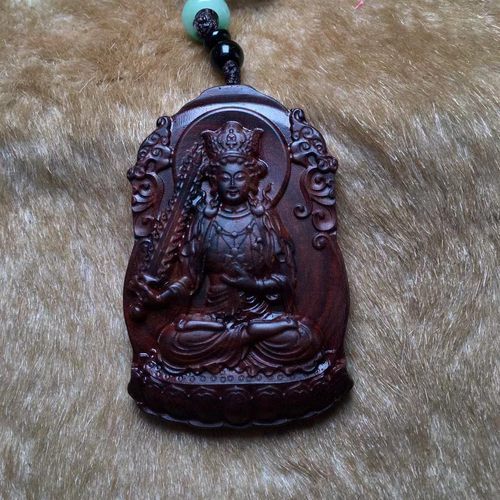【虚空藏虎守护神】海南黄花梨十二生肖吊坠挂件双面雕八大本命佛