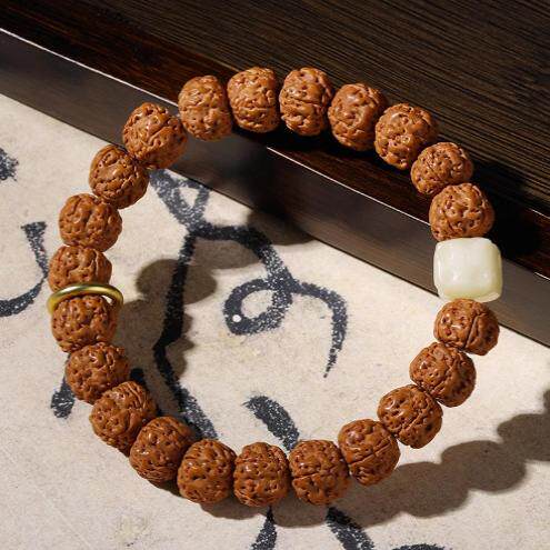 天然小金刚菩提手串男女同款小金刚素圈男佛珠文玩手链醒狮民族风