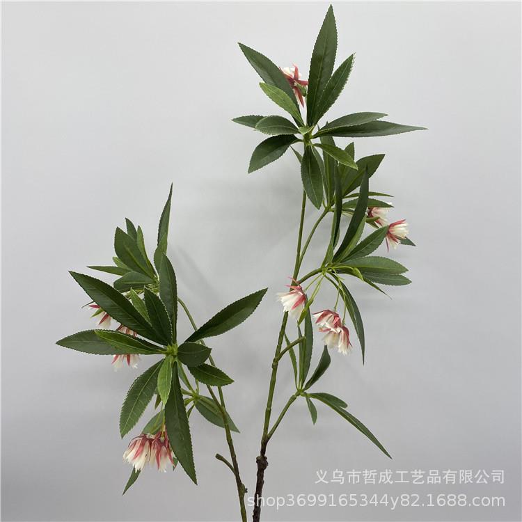 北欧仿植物吊公钟叶真马醉木主花YWI铃兰枝饰条客厅插花装品道具
