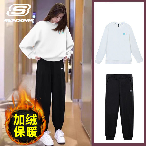 斯凯奇男女同款休闲运动套装显瘦