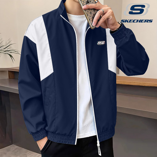 斯凯奇外套男新款官方梭织防风