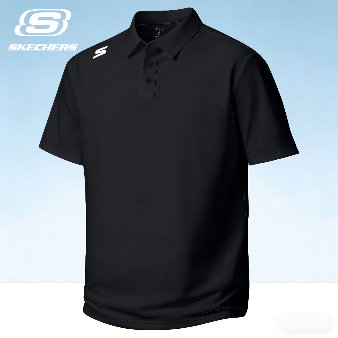 斯凯奇polo衫男短袖夏季商务透气健身翻领T恤运动上衣半袖休闲装