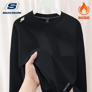 斯凯奇卫衣男款青少年春季新款潮牌宽松上衣圆领高级感针织长袖衫