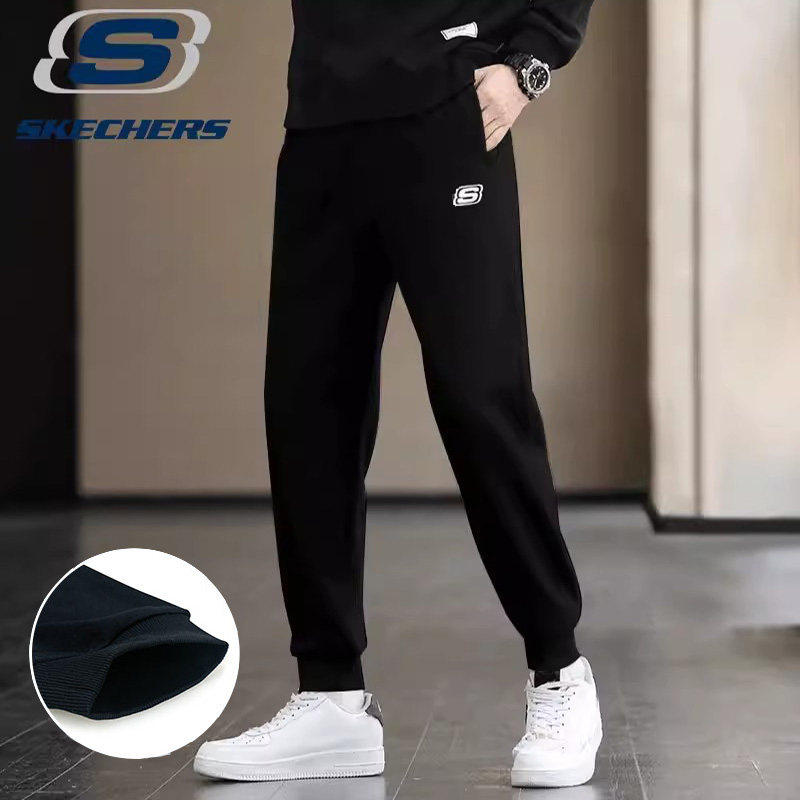 斯凯奇运动裤男裤秋冬季针织款裤子健身休闲跑步长裤束脚针织卫裤