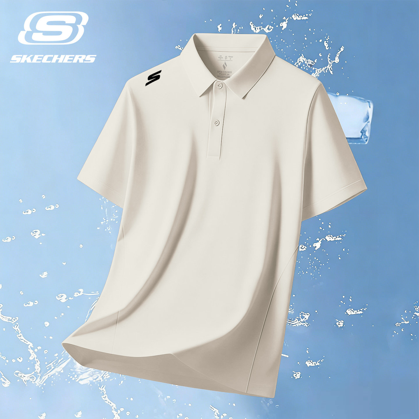 斯凯奇POLO衫男士短袖2026夏季新款正品商务休闲t恤冰丝薄款半袖