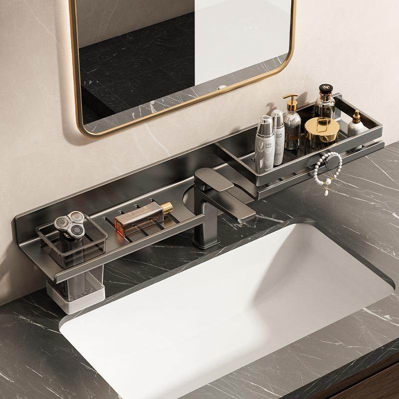 镜前卫生间置物架厕所水龙头洗手台盆洗漱台壁挂式免打孔浴室架子,收纳整理,书桌收纳置物架,淘宝优惠券,粉丝福利购,淘宝优惠卷