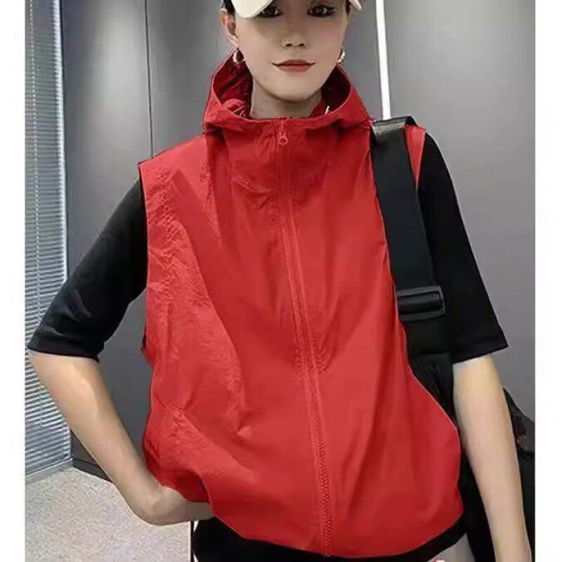 欧货连帽马甲女士2026春秋新款