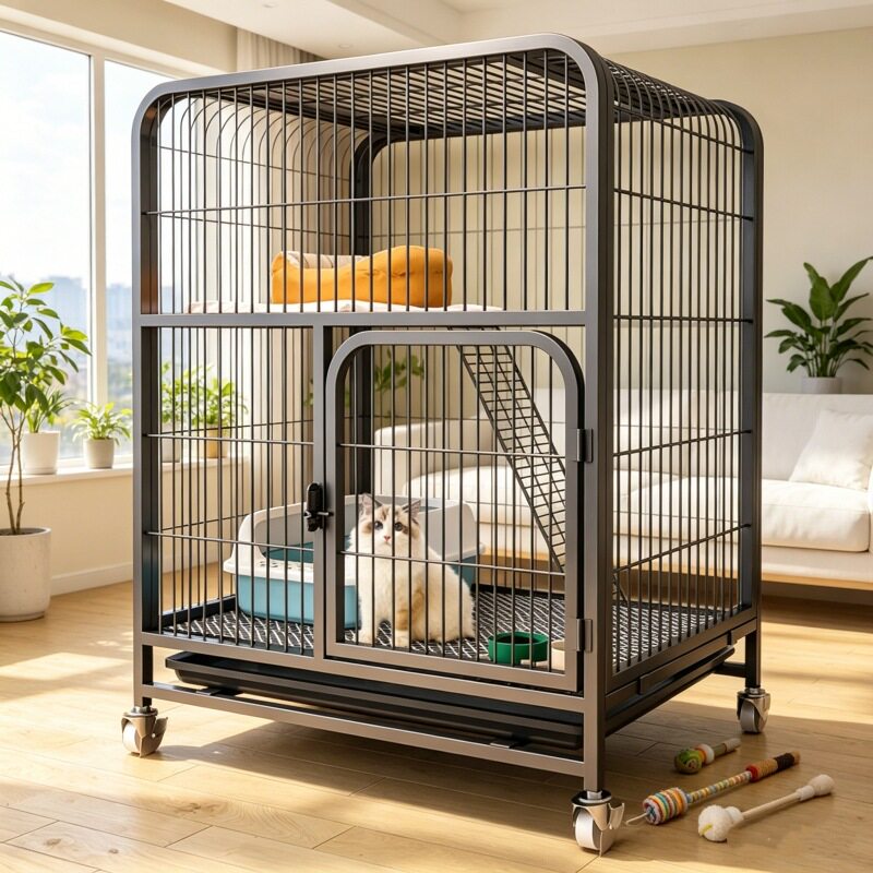 猫笼子猫别墅家用室内带厕所一体图片