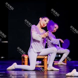 相思谣舞蹈服古典舞紫色纱衣练功服相思遥演出服道具扇子信封凳子