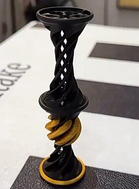 硬控我一天3D打印可弹射螺旋杠球