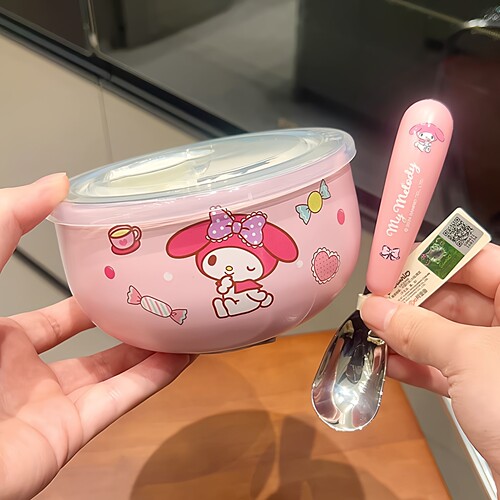 卡通可爱316不锈钢儿童泡面碗