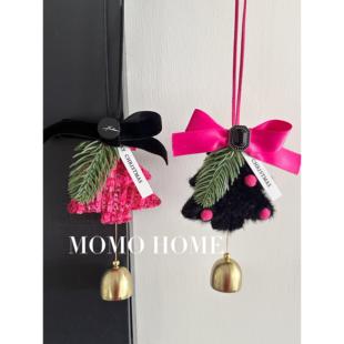 MOMO HOME家居圣诞永生花环羊毛毡门挂花圣诞树圣诞节新年挂件