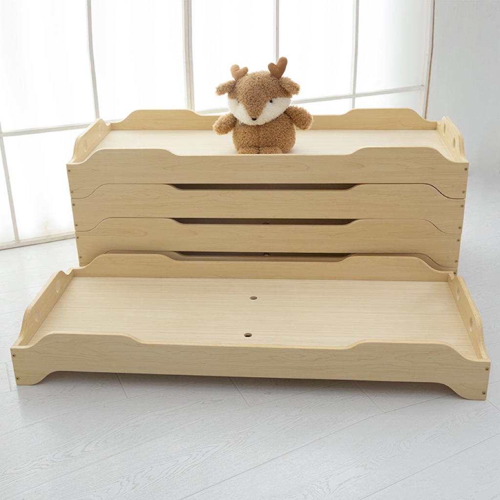 幼儿园床午睡床实木床早教床托管床午休小床叠叠床儿童床托育木床