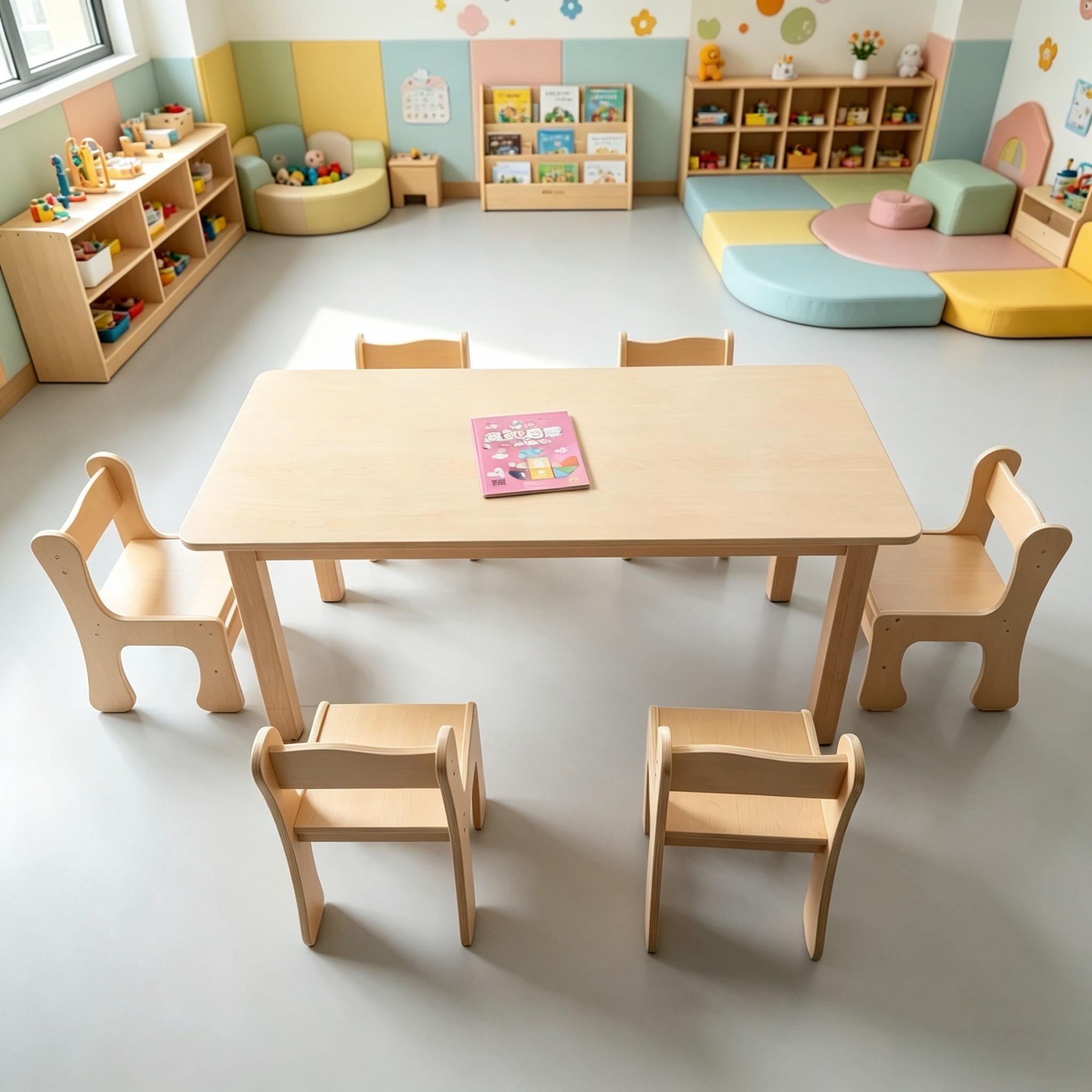 幼儿园早教托育专用实木桌椅套装儿童桌（原婴童）