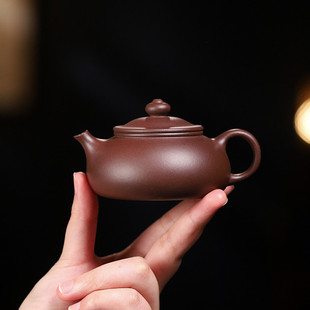 小品寒江140c宜兴正宗原矿紫砂壶纯手工家用泡茶具小容量功夫茶壶
