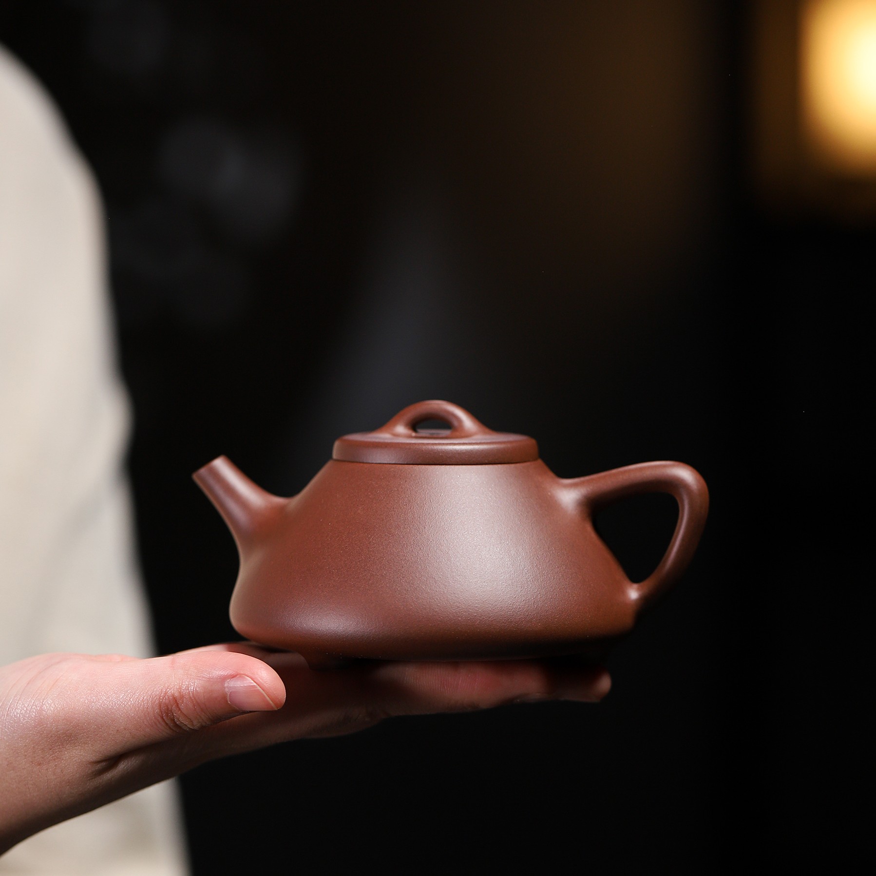 子冶石瓢壶宜兴正品紫砂壶全纯手工原矿老紫泥泡茶具网孔茶壶210c
