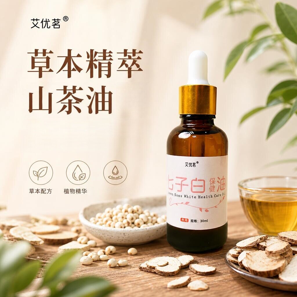 艾优茗七子白古法精华油山茶油浸泡油植物萃取山茶浸泡油七子白油