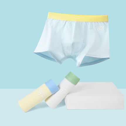 10A抑菌 4条纯棉儿童内裤亲肤透气不夹PP中大童男童四角裤