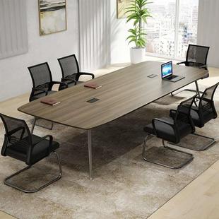 15人工作台 小型会议桌办公桌简约现代板式 长条培训洽谈桌椅组合6