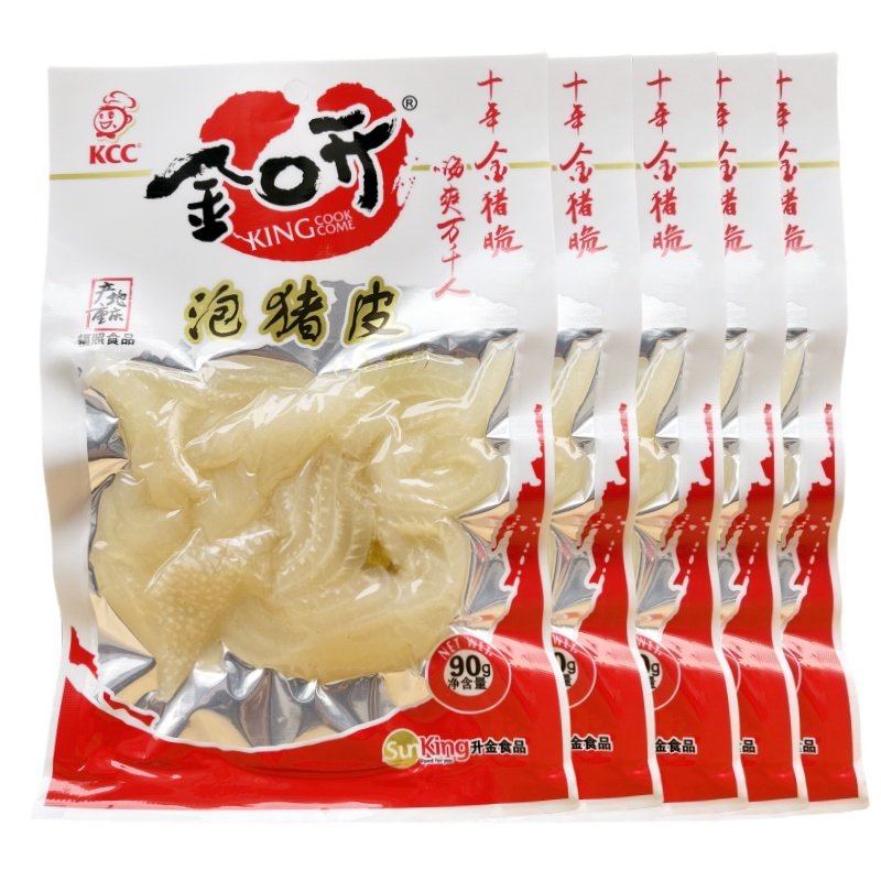 金口开 金猪脆野山椒泡椒猪皮90g 川渝特产美味酸辣零食品小吃肉