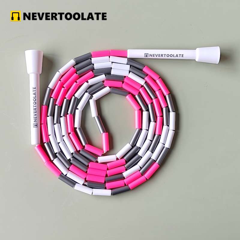 不晚家NEVERTOOLATE硬珠节竹节绳花式花样跳绳大人学生通用可调