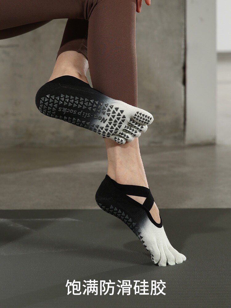 五指瑜伽袜子夏季透气专业防滑薄款五趾普拉提女短款室内运动专用