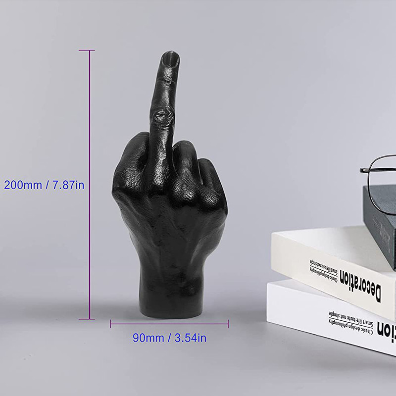 极速Personalized Middle Finger Statue Ornament Home Desk Dec