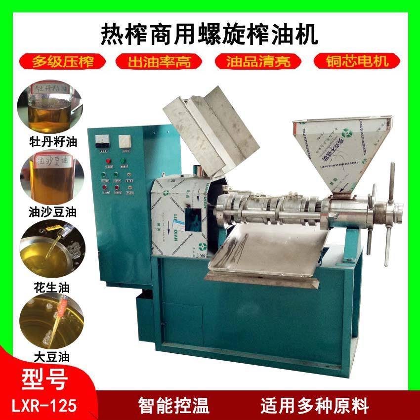 厂家直供现货125型茶籽中型榨油机时产600斤热榨中型茶籽榨油机