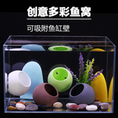 鱼缸造景3D打印躲避屋鱼虾窝迷你球型繁殖陶罐装 饰罐摆件乌龟躲藏